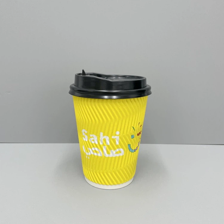 12oz Double Wall Coffee Paper Cups With Lid