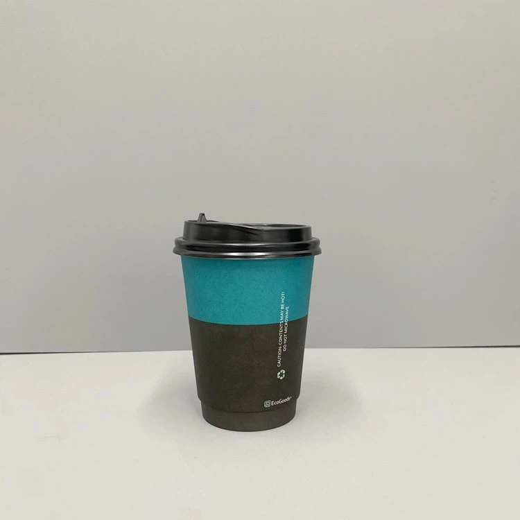 12oz Double Wall Coffee Paper Cups With Lid